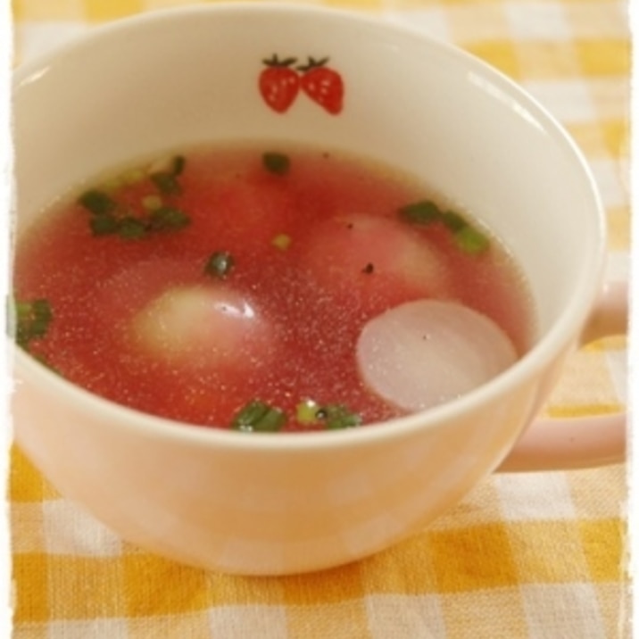 ラディッシュのピンクなスープ♡